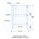 CANCELLO PEDONALE ZINCATO A CALDO MT 2X1